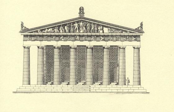 Храм Геры в Олимпии реконструкция