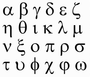 буквы греческого алфавита
