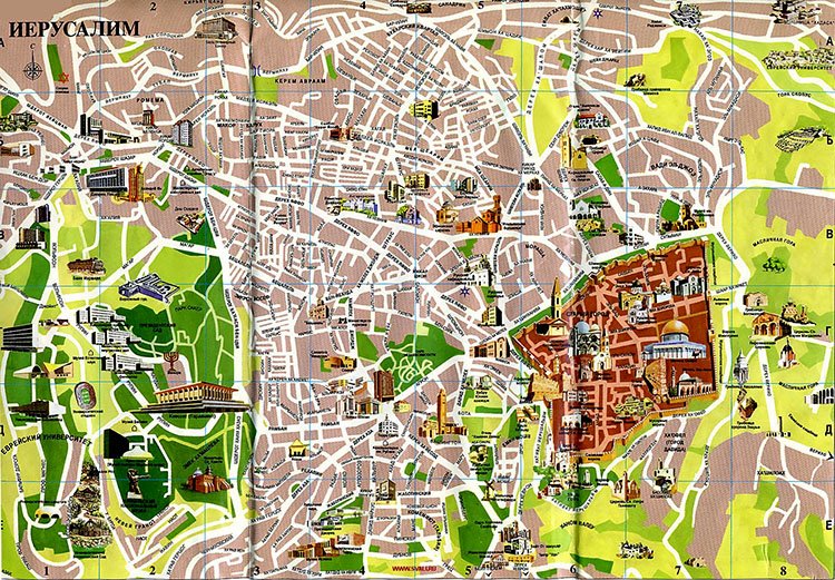 Карта Иерусалима на русском языке