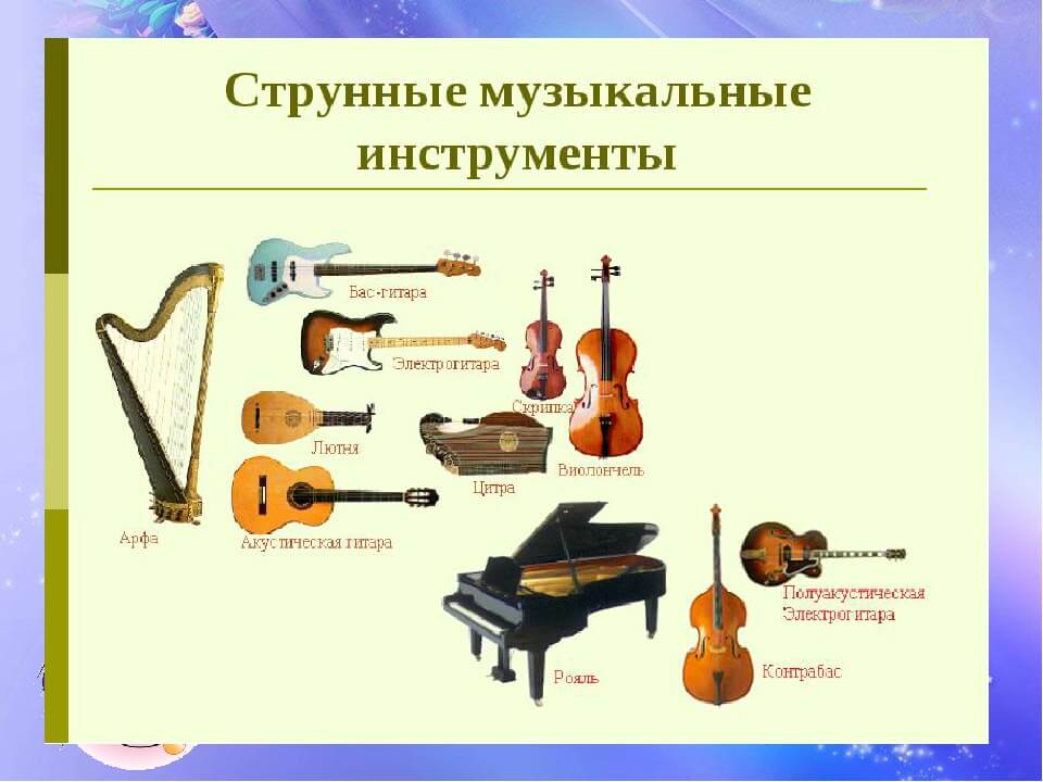 Музыкальные инструменты – струнные щипковые