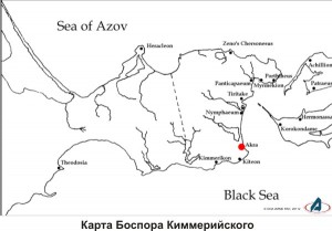 Античные города и рыбацкие порты Керченского пролива, карта
