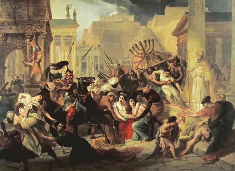 Ещё в начале V века в Рим смогли вторгнуться варвары — это стало очень тревожным сигналом для империи
