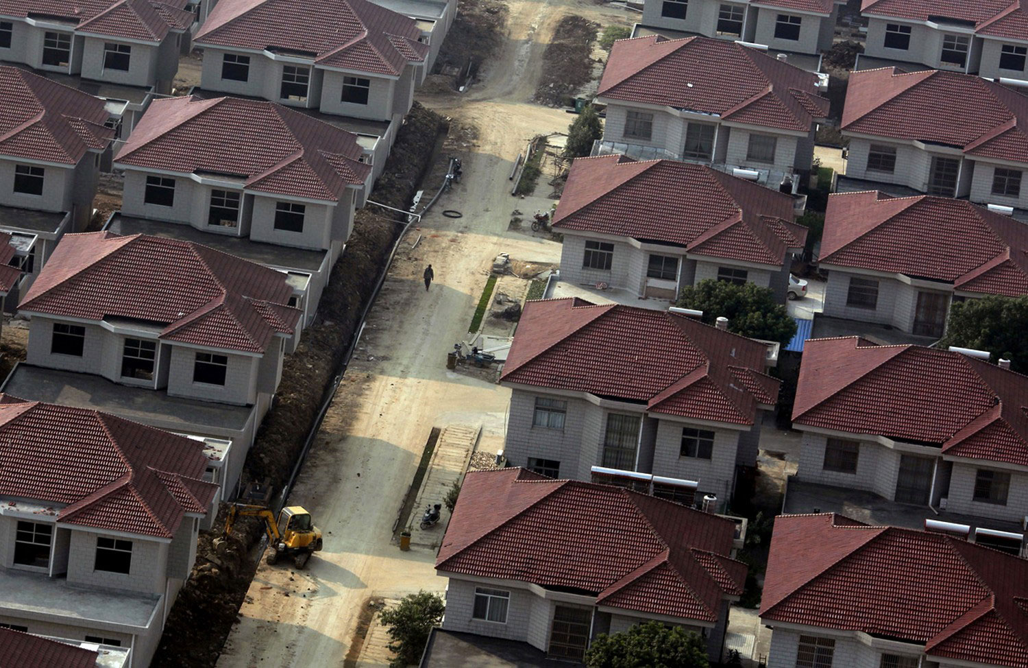 Строящиеся дома в Китае, фото архитектуры