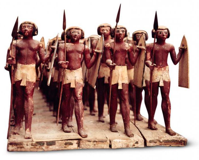 Одежда и оружие пехотинцев Древнего Египта