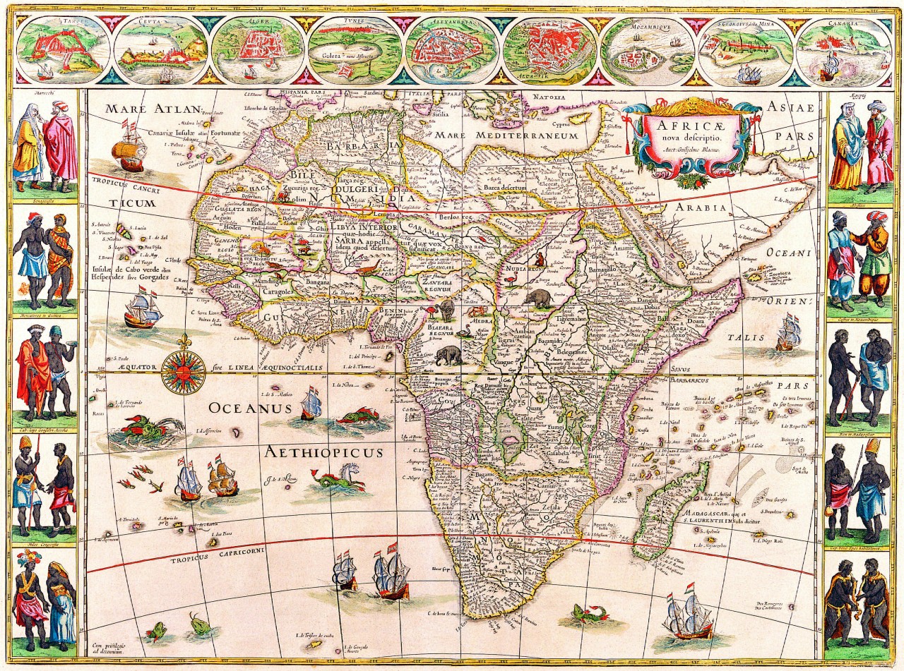 Старые карты Африки детальны, а в 19 веке этот материк – сплошное белое пятно