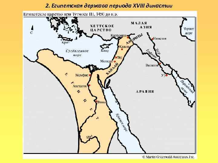 2. Египетская держава периода XVIII династии 