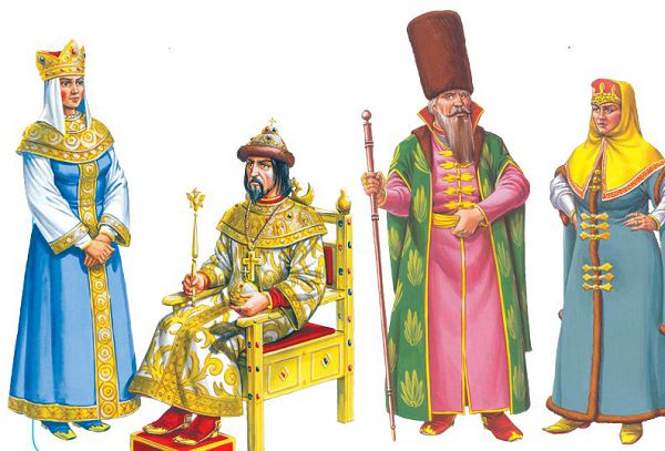 Царица, царь, боярин и боярыня