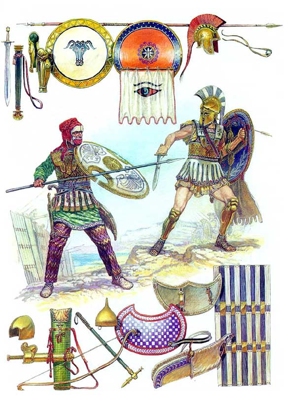Персидский бессмертный и греческий гоплит