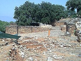 Тель Дан, руины железного века, вид на ворота Южной стены