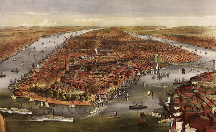 Историческая фотография Нью-Йорка 1870 год