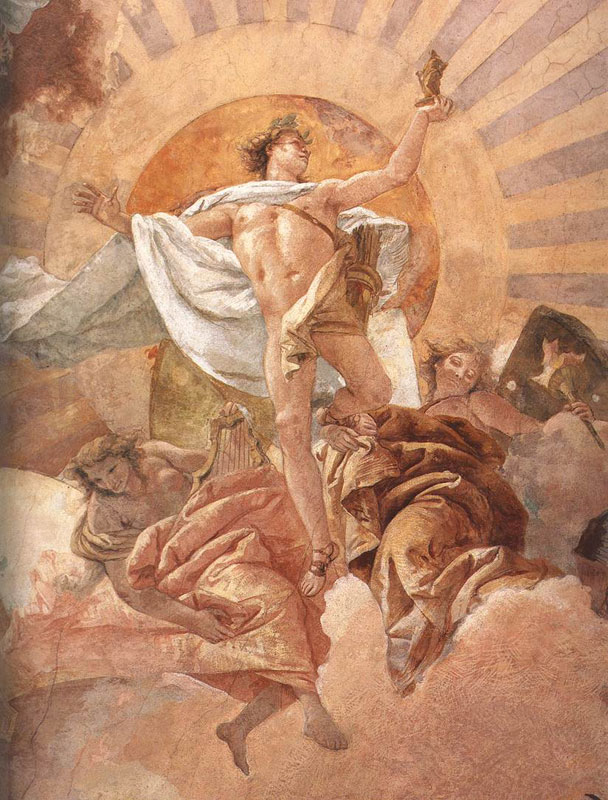 Гиперборея: деталь фрески Аполлон и континенты