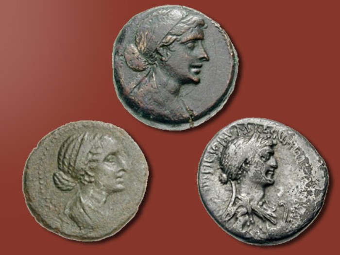 Изображения Клеопатры на монетах