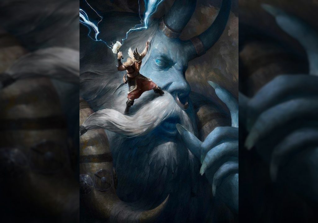 Тор и великан Хрунгнир мифология боги скандинавские