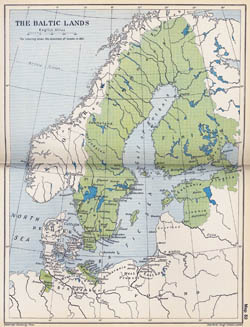 Большая старинная карта Балтии - 1661.