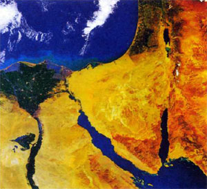 Дельта Нила. Снимок из космоса