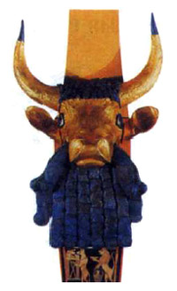 Золотая голова быка из Ура. XXV в. до н. э.