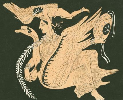 богиня Афродита на лебеде