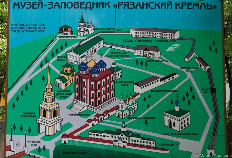 План Рязанского кремля