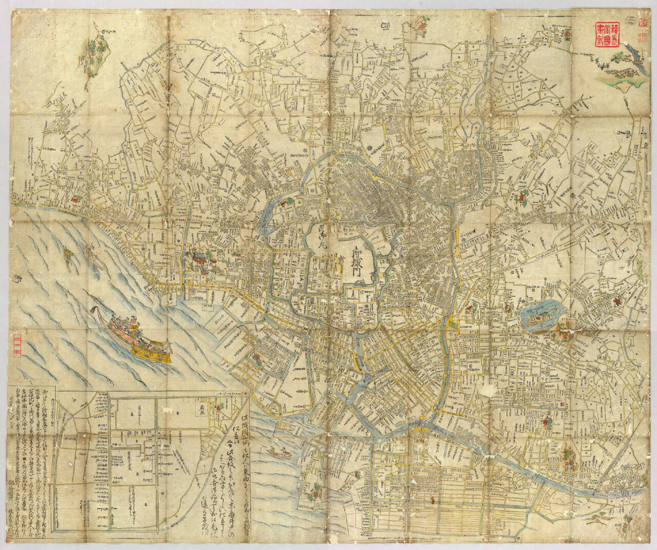 Карта Эдо 1680