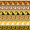 Бесшовные шаблон в полосе Греческий орнамент illustratio | Векторный клипарт