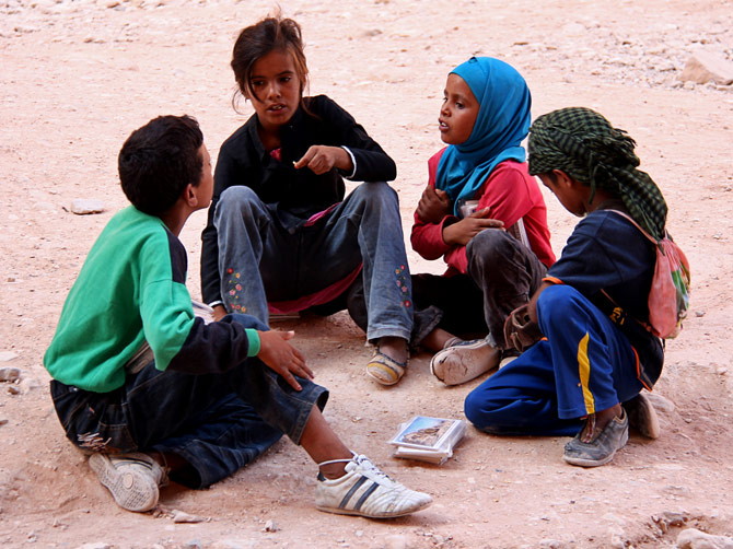 Бедуинские дети, Петра