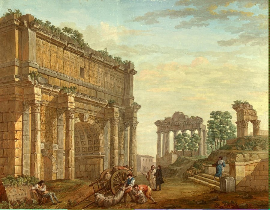 Clerisseau Charles-Louis - Triumphal Arch of Septimus Severus at Rome - OR-11485