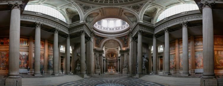 Подражание Римскому Пантеону на территории аббатства Святой Женевьевы в Париже