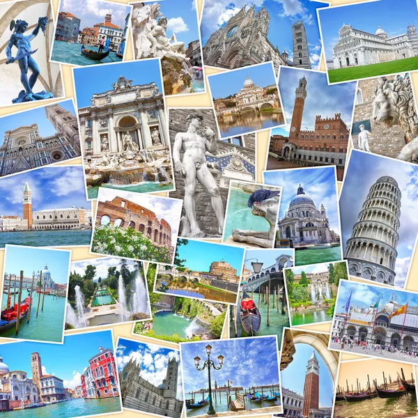 Стек изображений путешествия из Италии (мои фотографии). знаменитые достопримечательности — стоковое фото