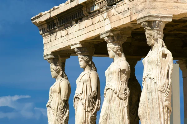 Кариатида скульптуры, Афинский Акрополь, Греция — стоковое фото