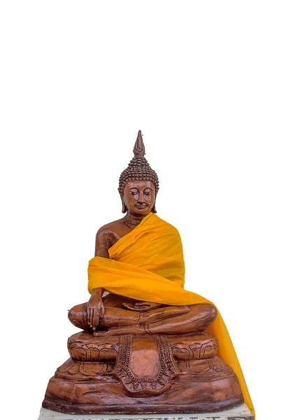 Статуя Будды на белом фоне — стоковое фото