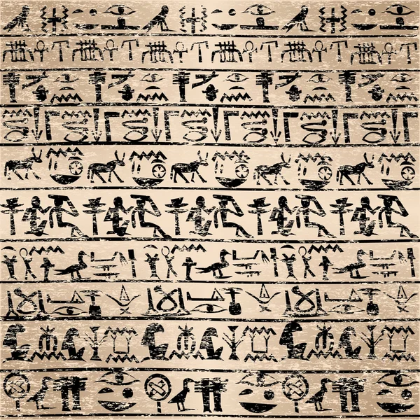 Гранж-фон с египетскими иероглифами — стоковое фото