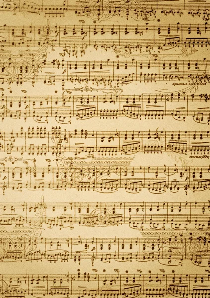 Старинный музыкальный лист — стоковое фото