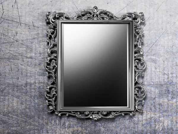 Ретро старинное зеркало на стене — стоковое фото