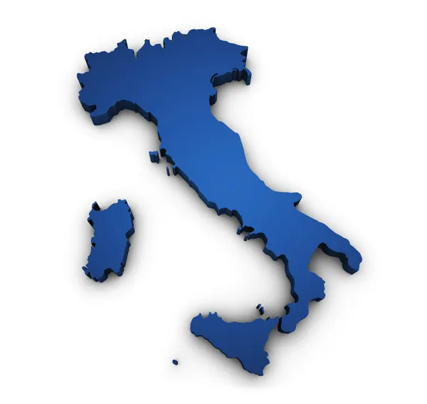 Карта Италии формы 3d — стоковое фото