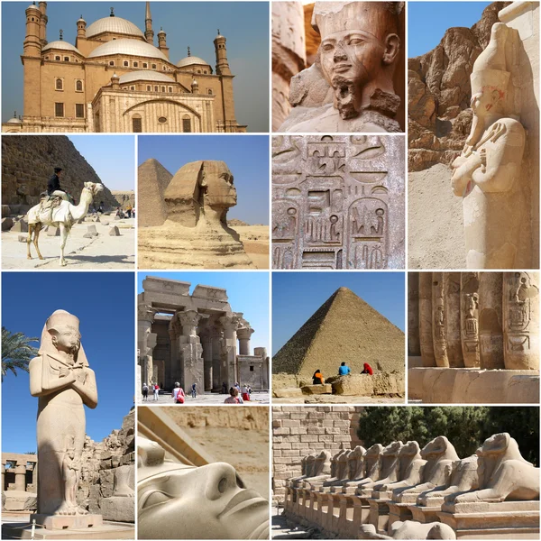 Египет ориентир коллаж - основные моменты — стоковое фото