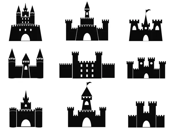 Замок значки Стоковая Иллюстрация