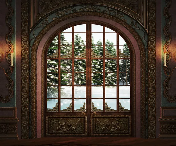 Окно замка Лицензионные Стоковые Изображения