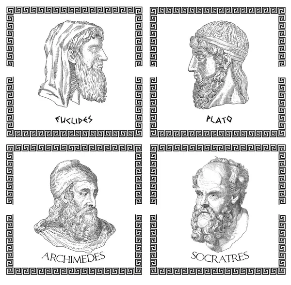 Древние греческие ученые, философы — стоковое фото