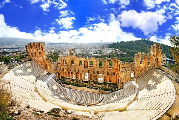 Древний театр в Греции Акрополь, athnes — стоковое фото