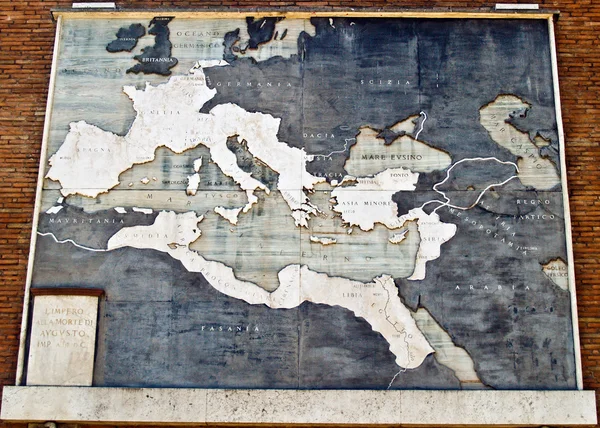 Карта Римской империи в мрамор, Италия — стоковое фото