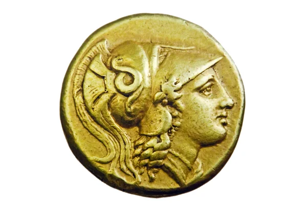 Древние греческие Золотая монета — стоковое фото