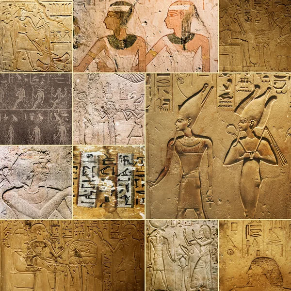 Древние египетские рисунки на скалах — стоковое фото