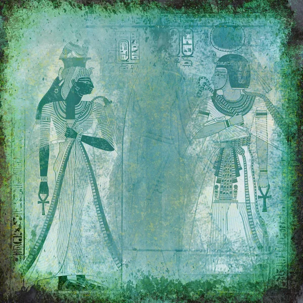 Древний Египет Обои с Нефертити и фараон — стоковое фото