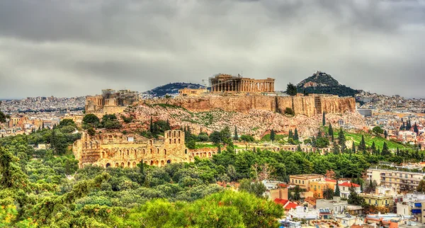 Вид на Акрополь Афины - Греция — стоковое фото
