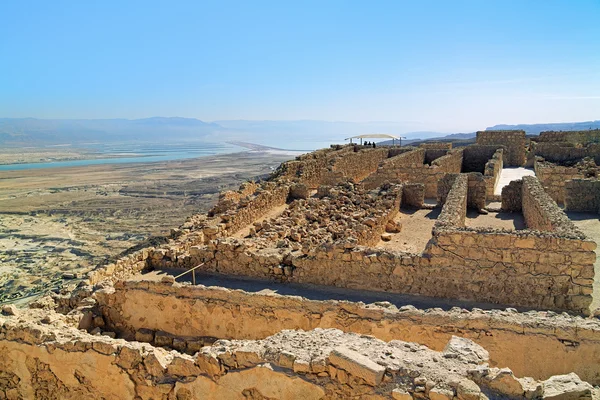 Ruins of the storerooms in Masada Fortress, Israel — стоковое фото