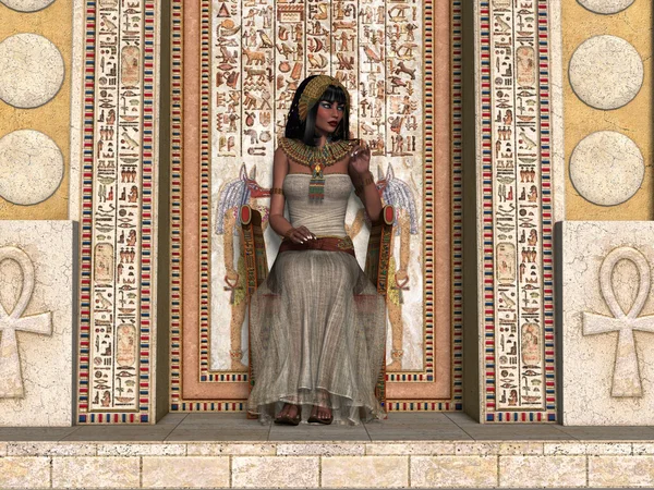 Египетская принцесса трон — стоковое фото