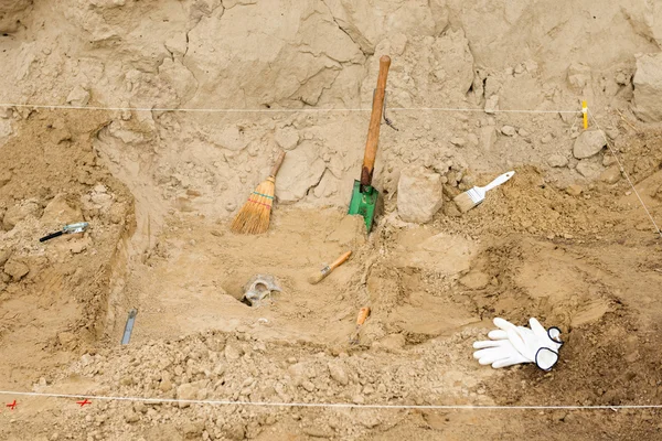 Археология раскопок — стоковое фото