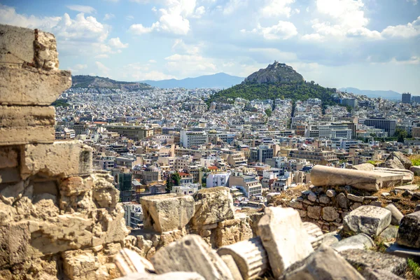Представление от акрополя в Афинах, Греция — стоковое фото