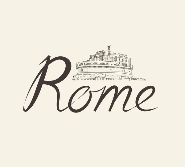 Вид на город Рим — стоковый вектор