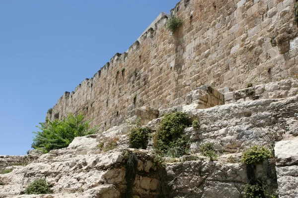 Старый городской стены Иерусалима, Израиль — стоковое фото
